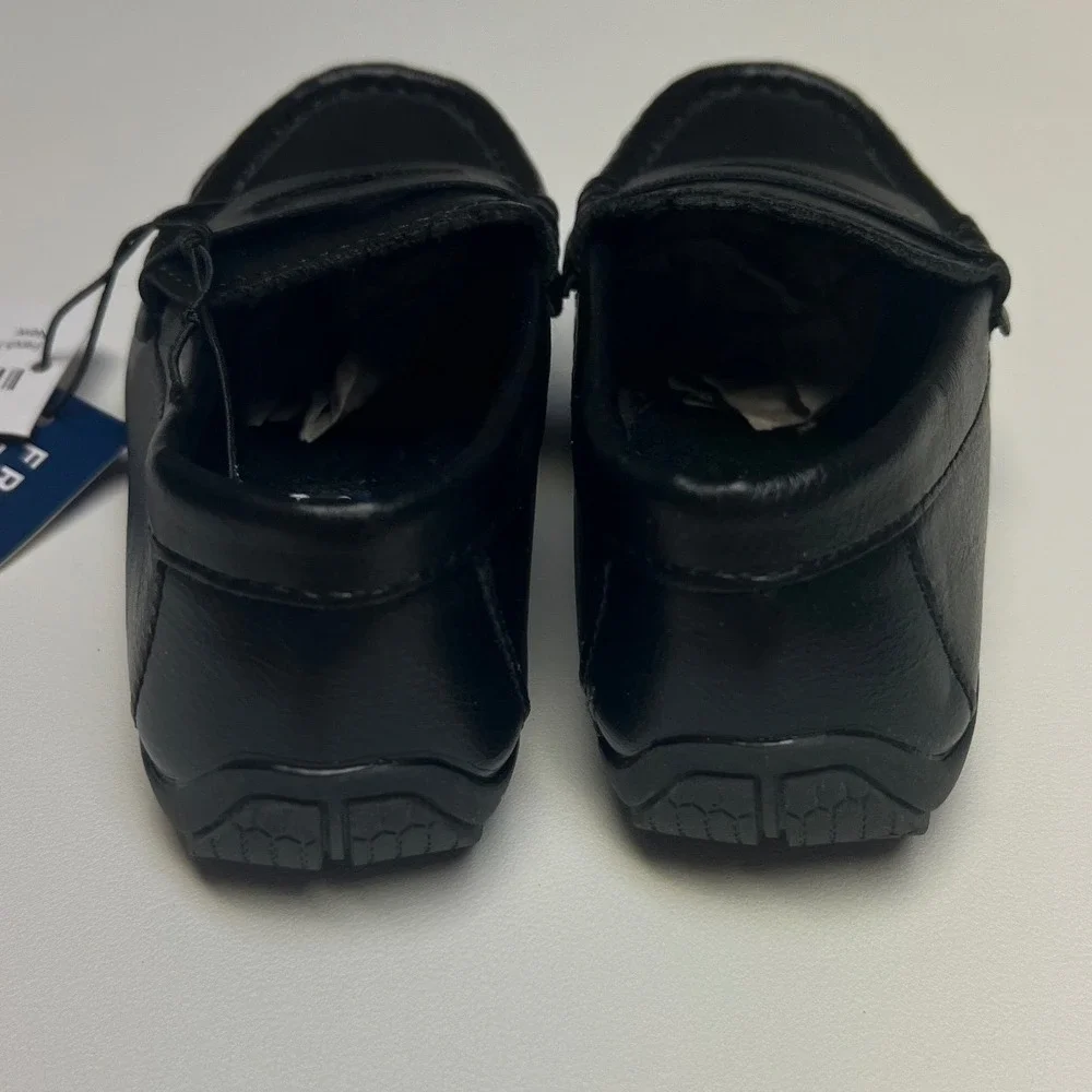 French Toast Black Penny Loafers Toddler Boys Size 7 Black Dress Shoes NWT